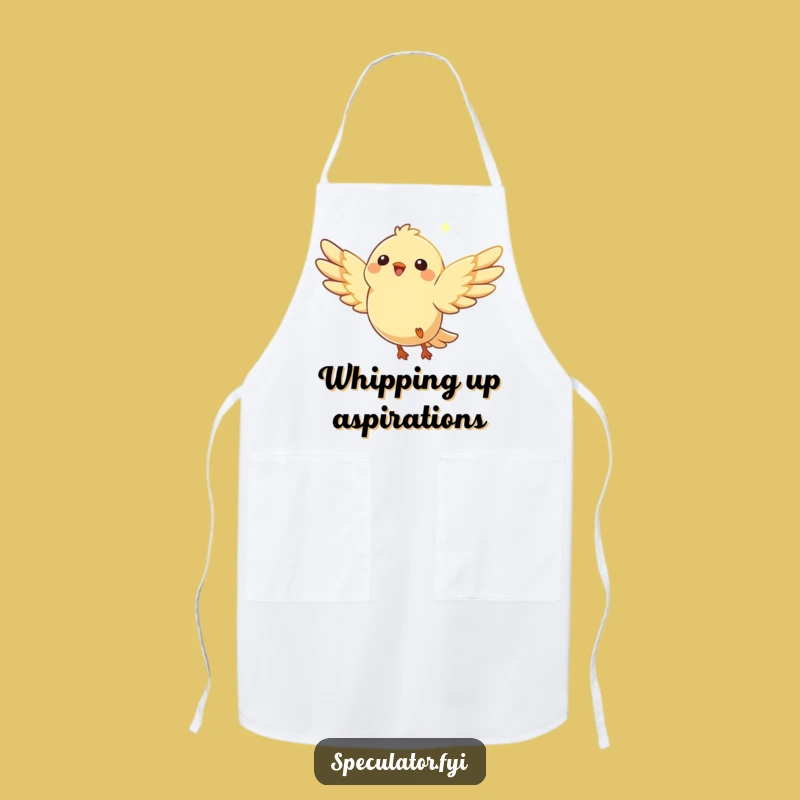 Funny Soaring Bird Apron: Happy Chef Character for Kitchen Adventures