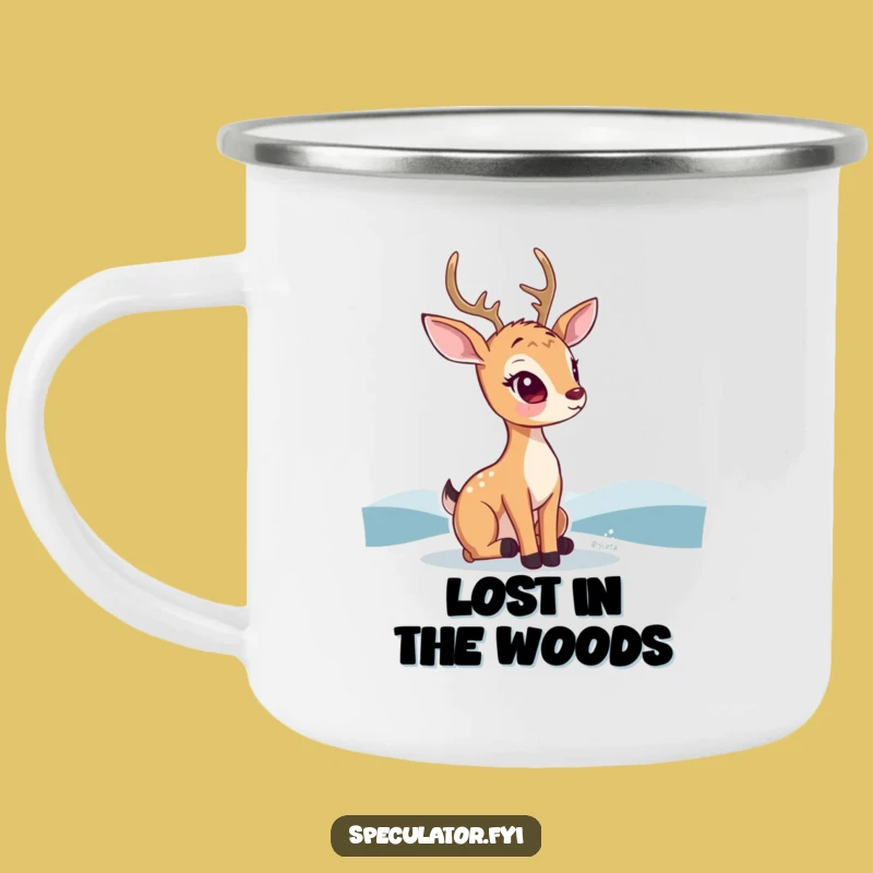 Funny Kawaii Deer Camping Mug: Thoughtful Horizon Views for Outdoors