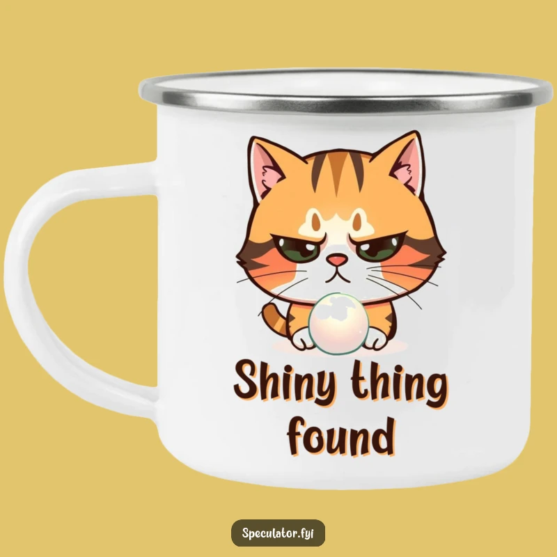 Funny Skeptical Cat Camping Mug: Adventure Suspicious Cup Gift