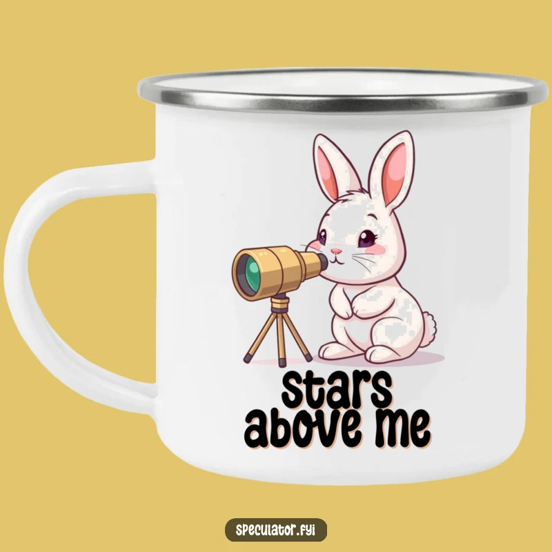 Funny Curious Bunny Camping Mug: Adventure Explorer Cup Gift