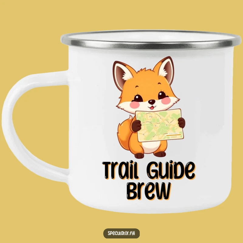 Funny Fox Cub Map Camping Mug: Explore the Outdoors with Humor and This Hilarious Cup