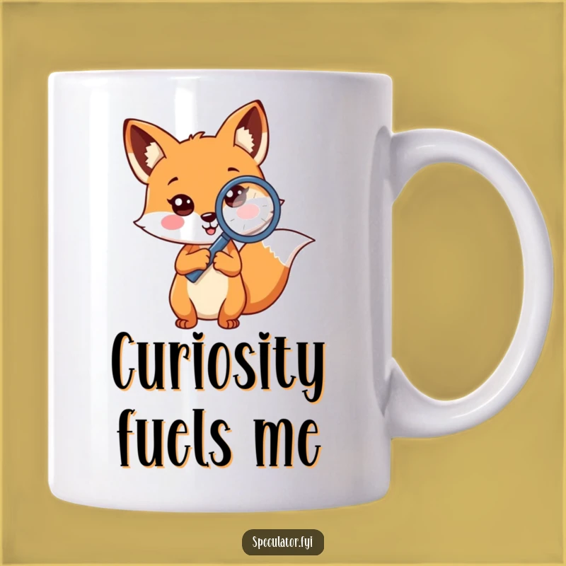 Funny Fox Detective Mug: Curious Investigator Character Gift
