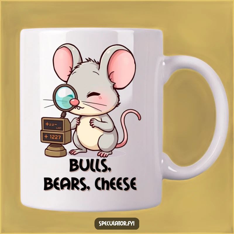 Funny Mouse Finance Mug: Clever Monocle Mouse, Perfect Funny Gift