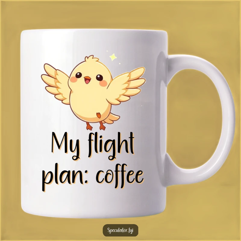 Funny Soaring Bird Mug: A Happy Character Gift for Dreamers