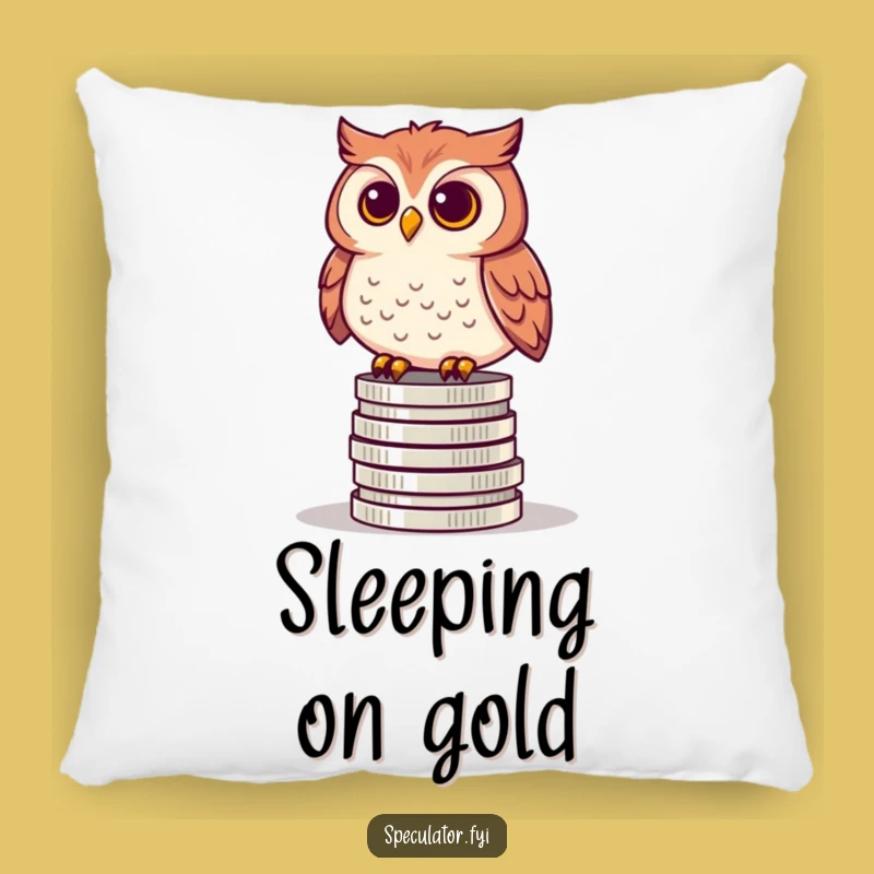 Funny Curious Owl Coin Pillow - Cozy & Wise Home Decor