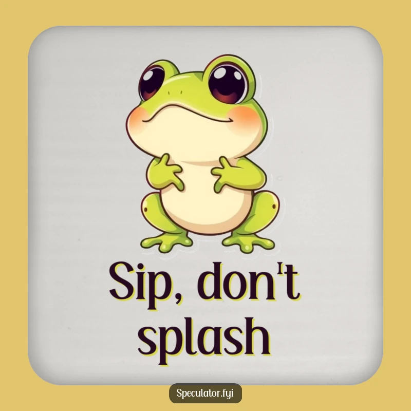Funny Frog Coaster: Speculative Hopper Protection, a Tiny Humorous Gift