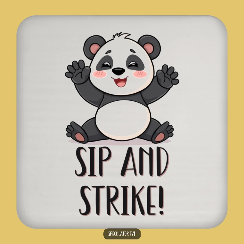 Funny Panda Coasters: Dramatic Pose Protection, Ideal Gift