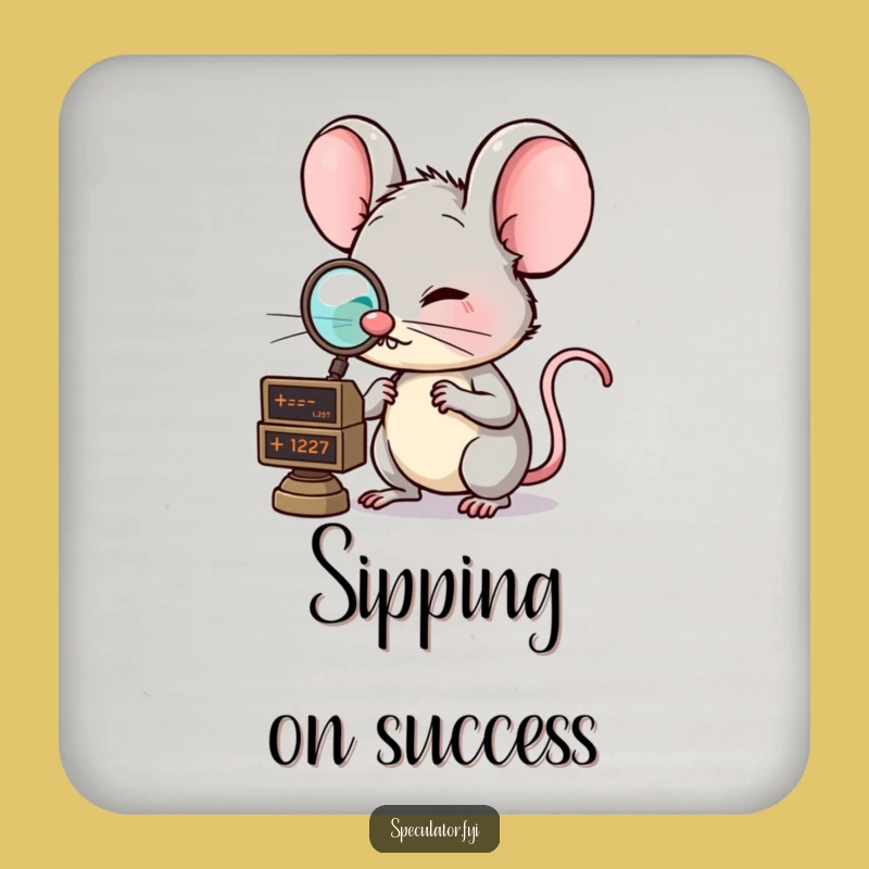 Funny Mouse Finance Coaster: Clever Protector, Perfect Funny Gift