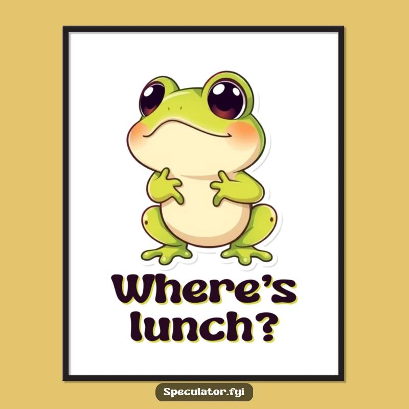 Funny Frog Poster: Speculative Hopper Art, a Whimsical Humorous Gift