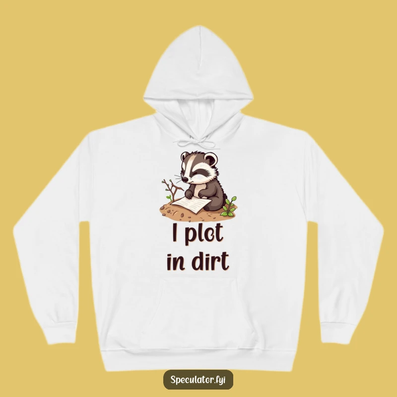 Cozy Funny Badger Plan Hoodie - Stay Warm While You Scheme