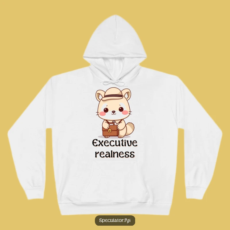 Funny Dapper Kawaii Animal Hoodie - Cozy Gift for the Businessman