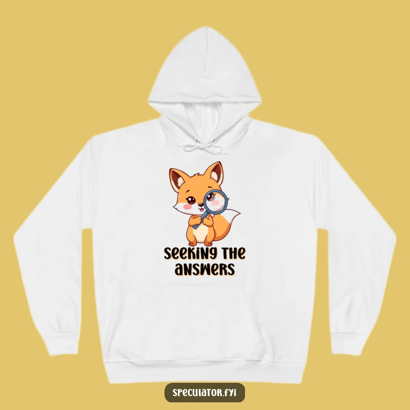 Funny Fox Detective Hoodie: Cozy Investigator Character Comfort Gift