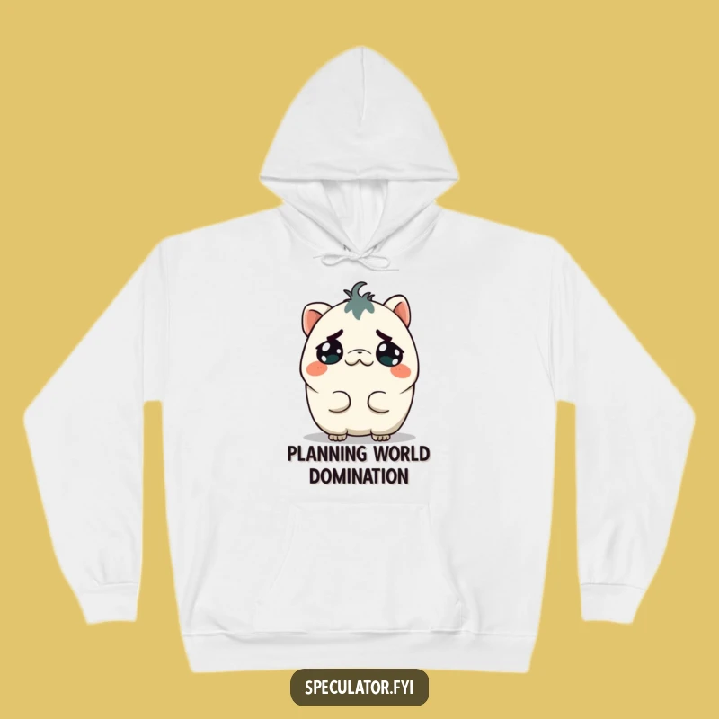 Funny Mischievous Kawaii Creature Hoodie - Cozy Gift for Plotters
