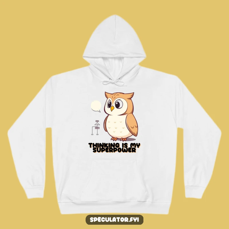 Cozy Funny Owl Flowchart Hoodie: Warm Your Brain and Funny Bone