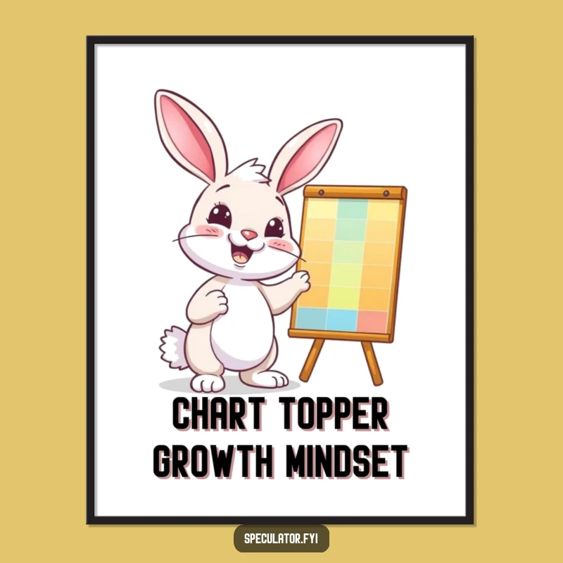 Free Printable Wall Art: Funny Bunny Success Chart