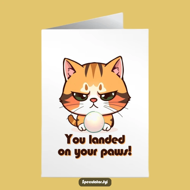 Free Printable Congrats Card: Cat Questions Your Amazing Success!