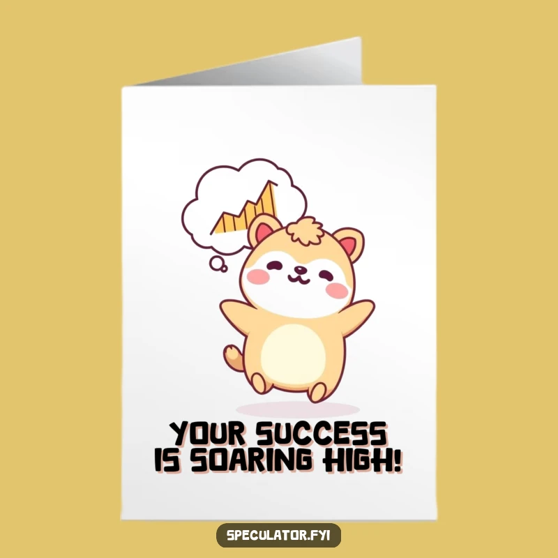 Free Printable Kawaii Animal Success Graph Congrats Card: Funny Downloadable Celebration!