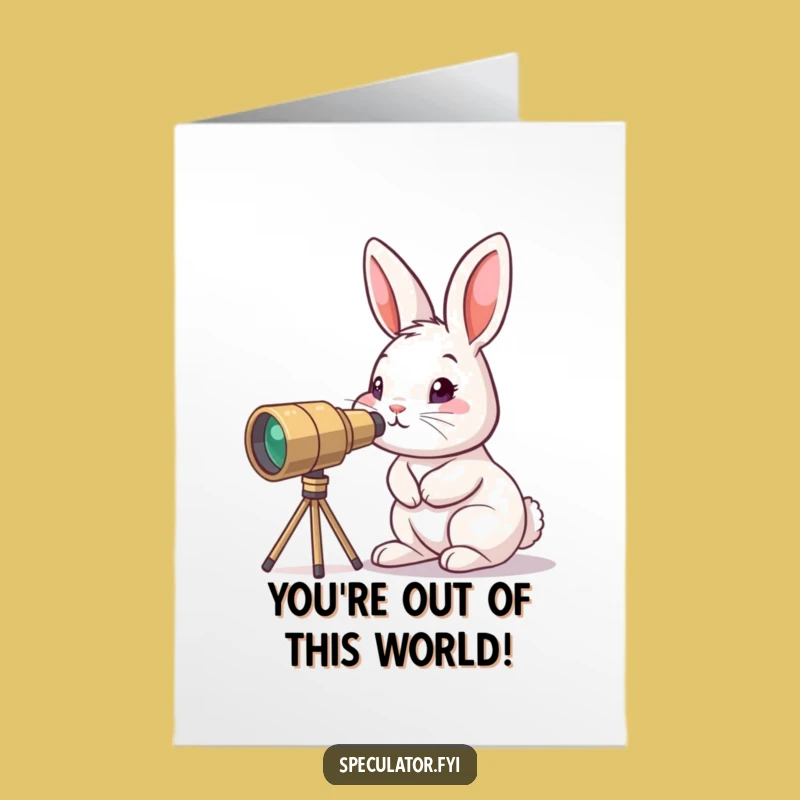 Free Printable Congrats Card: Bunny Sees Your Amazing Achievements!
