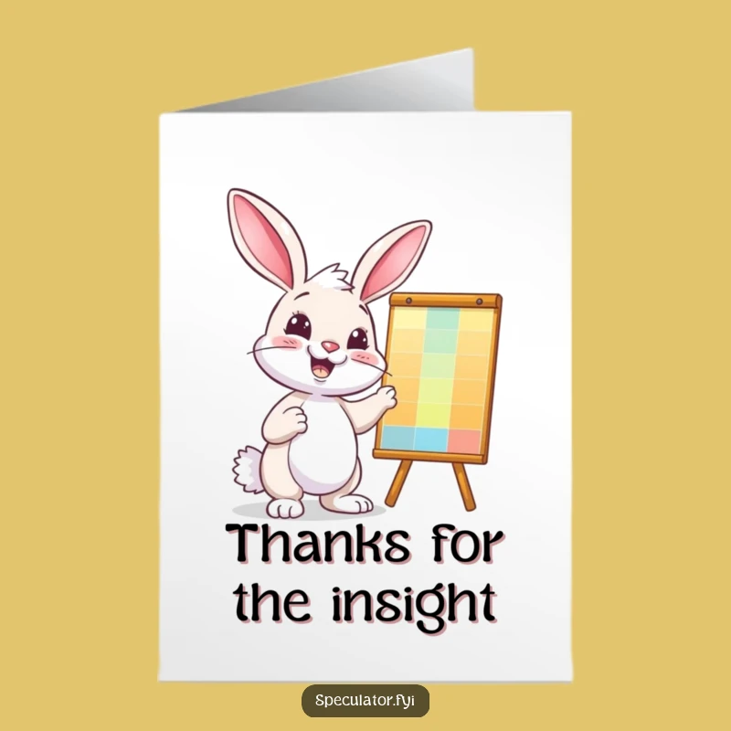 Free Printable Thank You Card: Bunny Appreciating Success