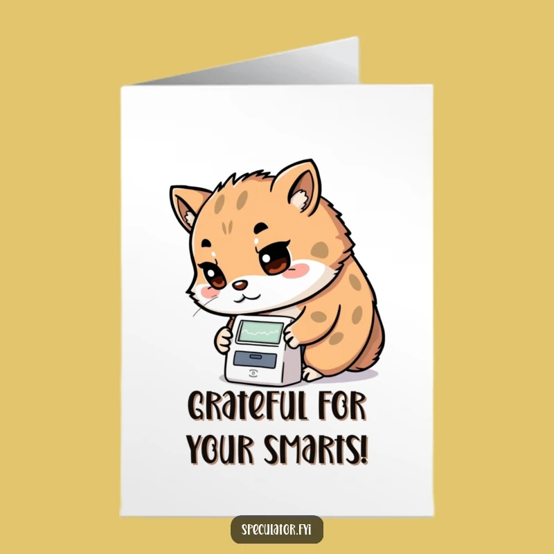 Free Printable Kawaii Stock Tip Thank You Card: Funny Downloadable Gratitude!