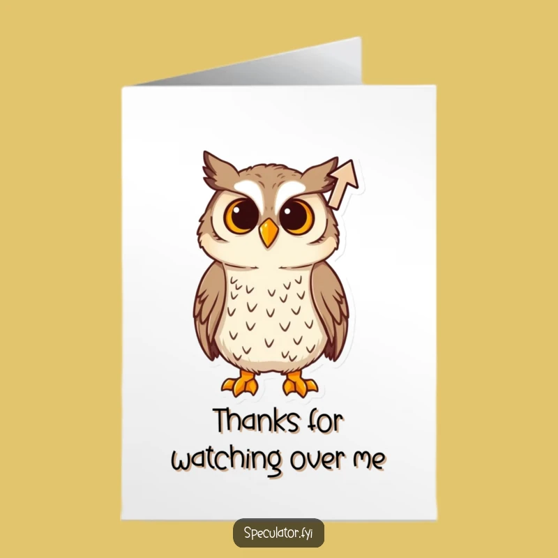 Free Printable Thank You Card: Curious Owl Appreciates Your Rising Kindness
