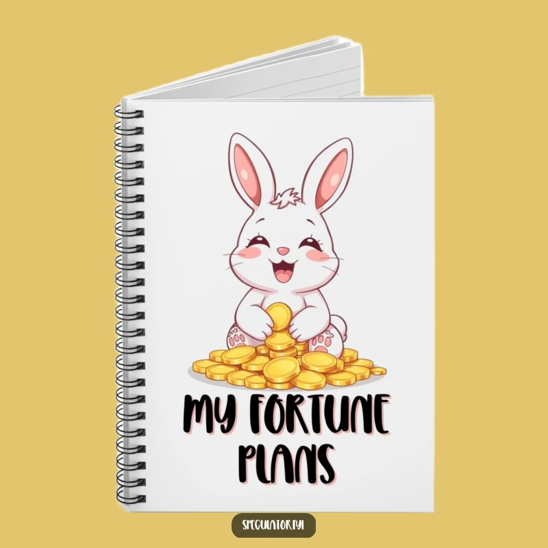Funny Giggling Bunny Coin Notebook: Jot Down Your Treasures with This Hilarious Journal