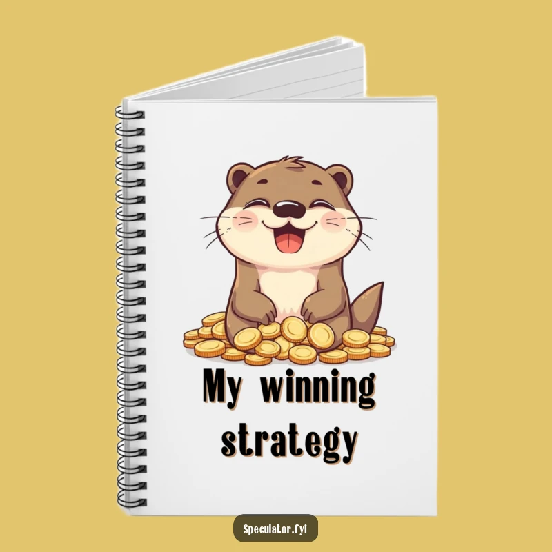 Funny Otter Budget Notebook - Delighted Coin Lover, Financial Humor Gift