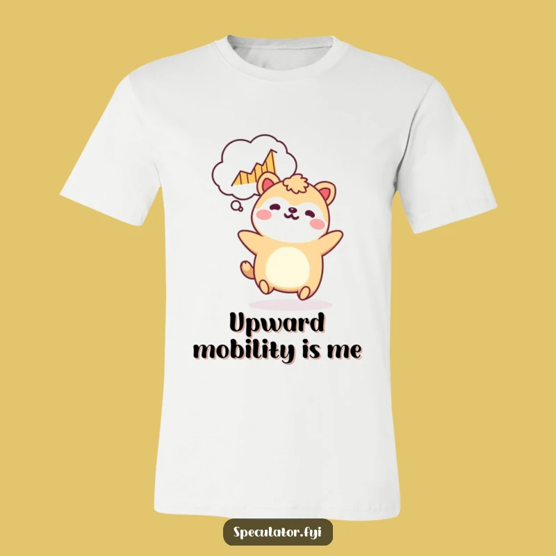 Funny Kawaii Upward Trend T-Shirt - Bouncing Animal Graph Tee for Gift