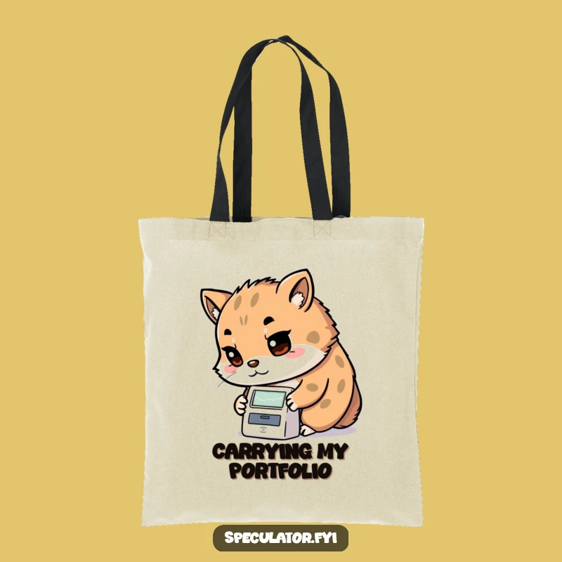 Funny Kawaii Market Analyst Tote Bag - Determined Ticker Carry Gift