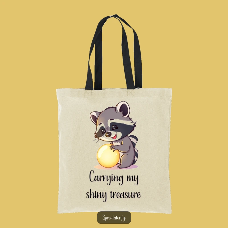 Funny Happy Raccoon Orb Tote - Carry Your Wonders!