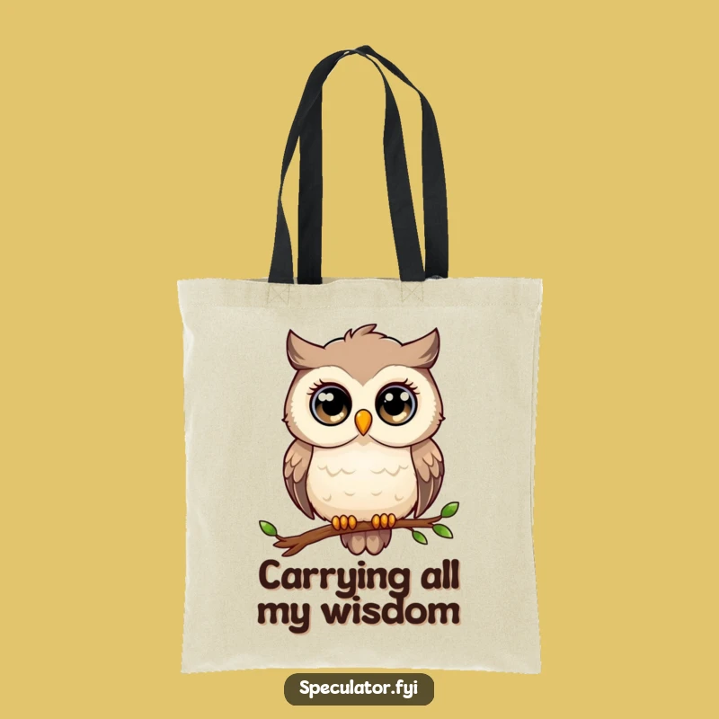 Funny Owl Tote Bag: Wise Hauler, Eco-Friendly Thoughtful Gift