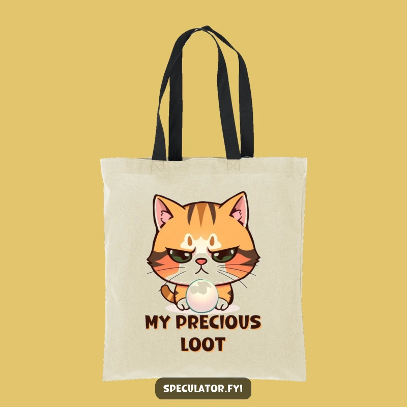 Funny Skeptical Cat Tote Bag: Suspicious Pet Carry-All Gift